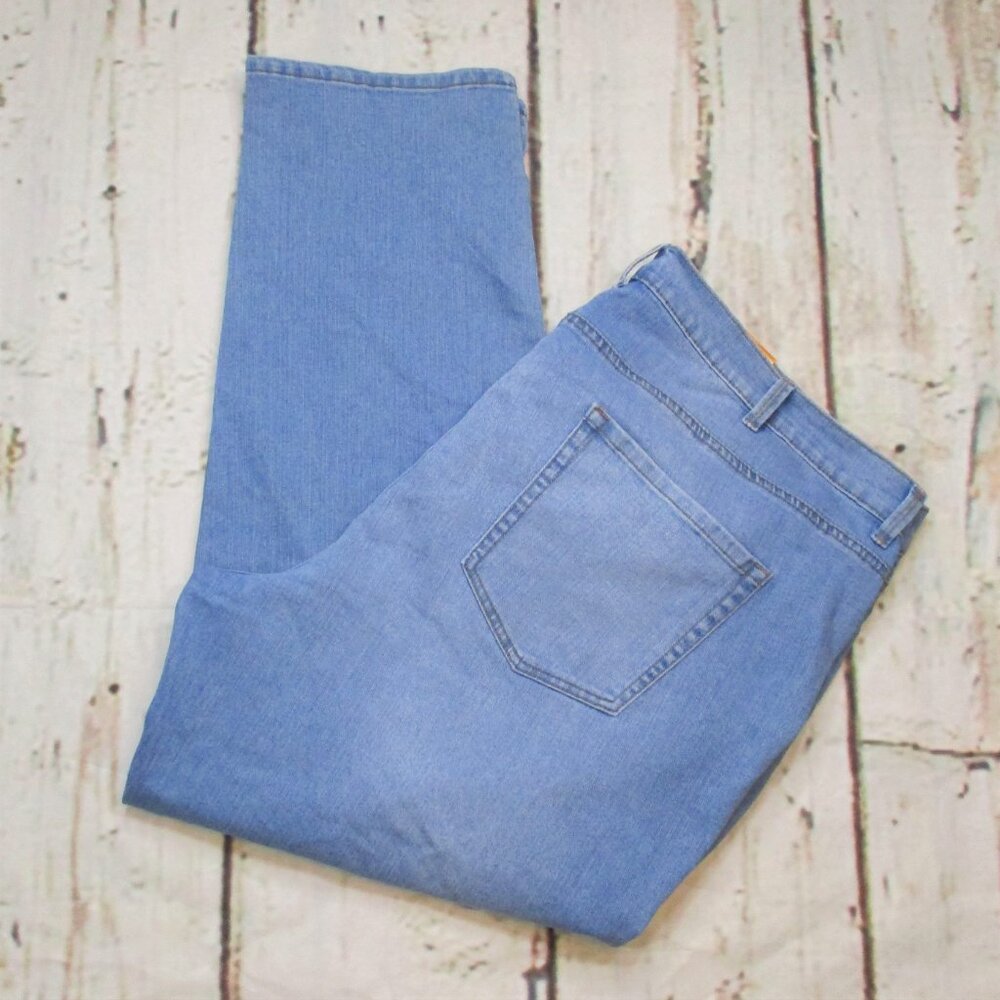 Style & Co Plus Mid Rise Straight Distressed Jeans - Picture 5 of 7